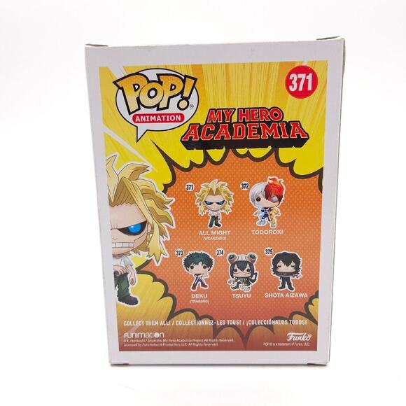 Funko Pop! Animation My Hero Academia All Might (Weakened) #371 Vinyl Figure Toy - Picture 3 of 6